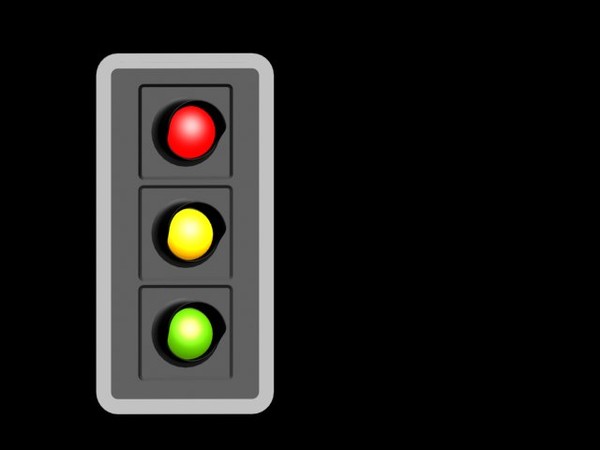 free traffic light 3d model