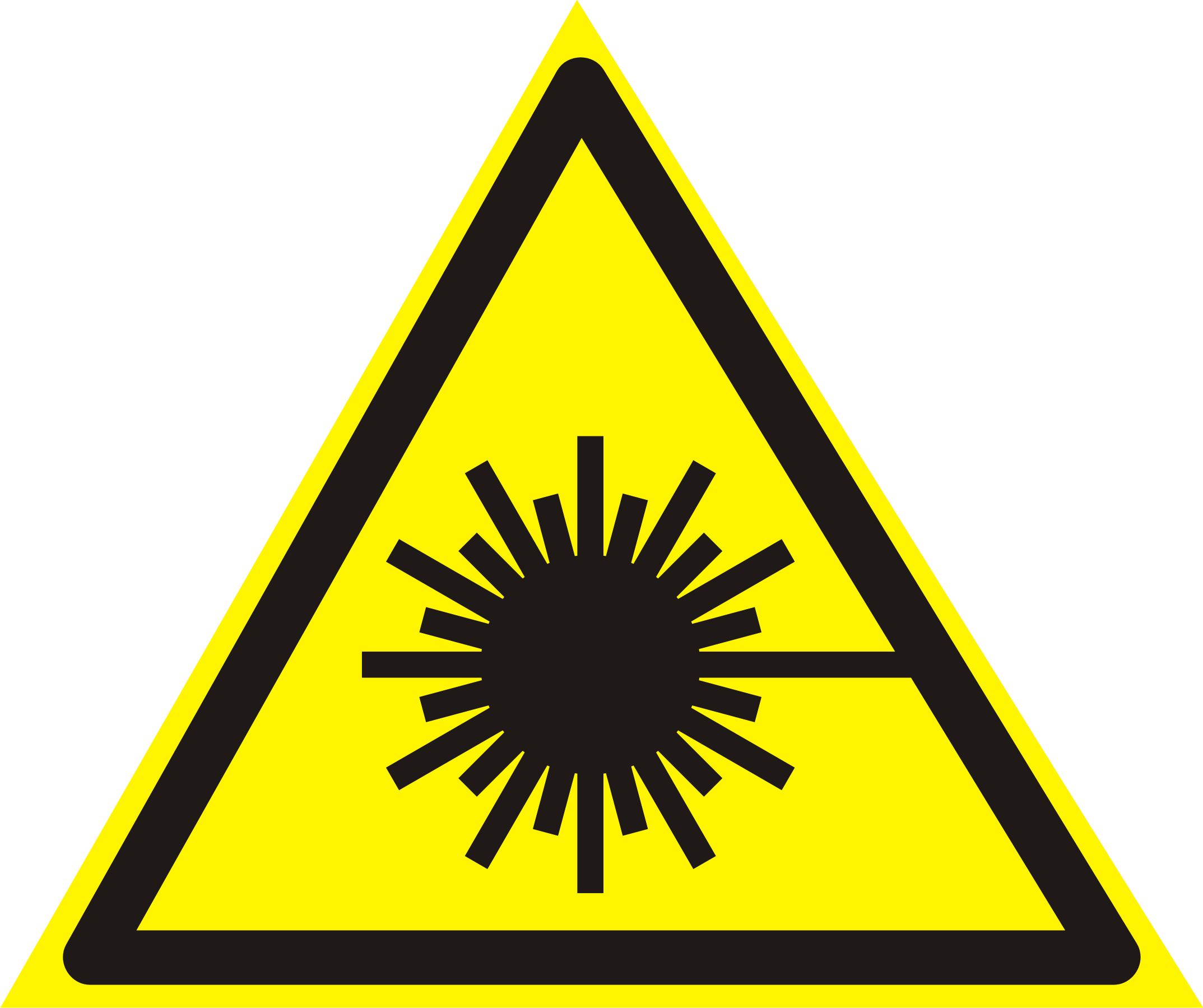 Vector and Raster sign «Dangerously (carefully) — laser radiation ...