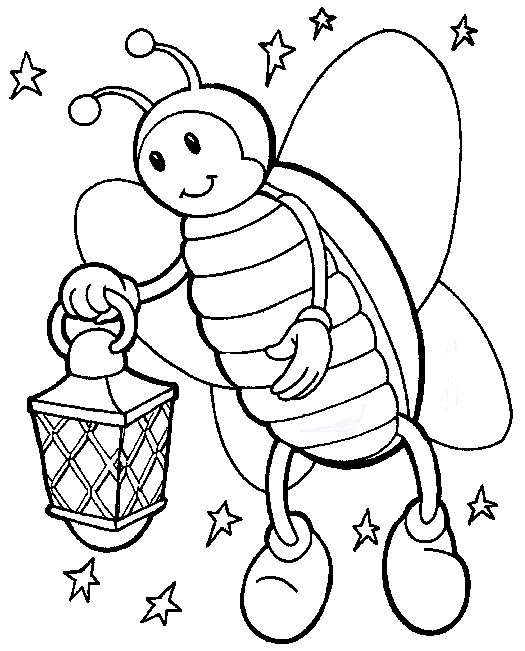 Lightning Bug Coloring Page Free Pag Insect Pages