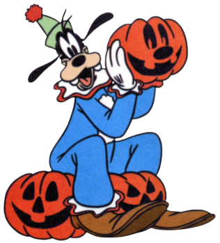 Disney's Character Goofy Halloween Clown Costume Clipart --> Disney-