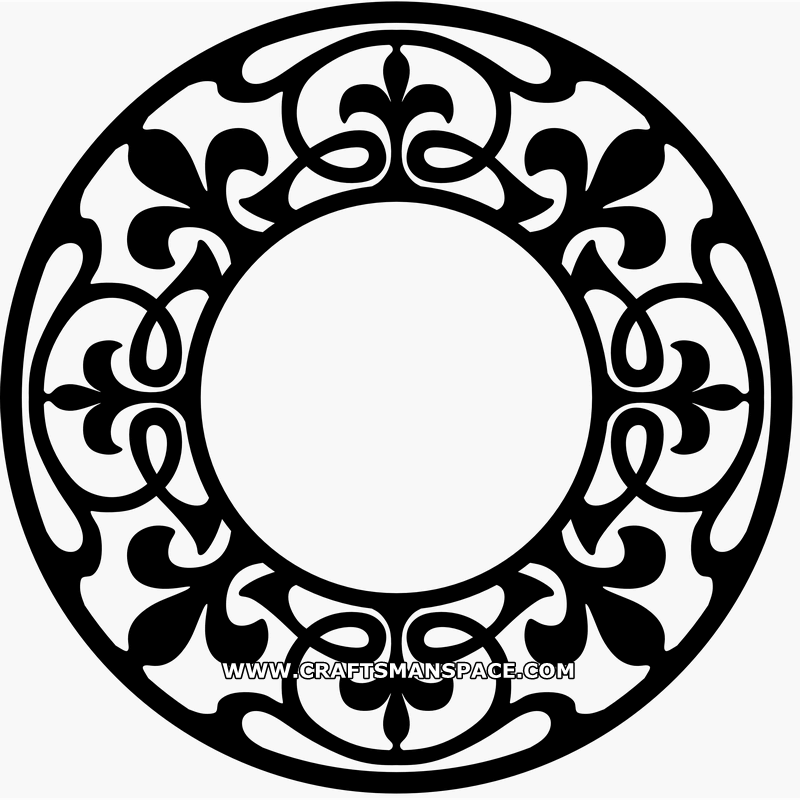 Circular scroll saw pattern