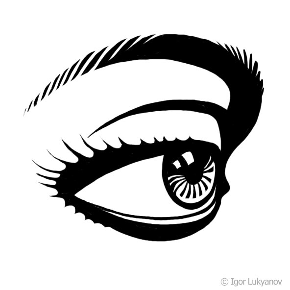 Human Eye Drawing (Stencil Style)