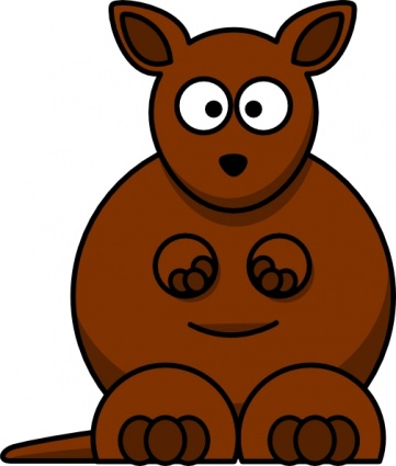 Cartoon Kangaroo clip art - Download free Other vectors