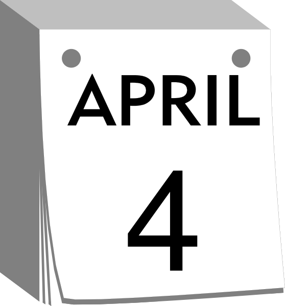 April Calendar Clipart