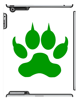 Green Wolf Paw Print" iPad Cases by kwg2200 | Redbubble
