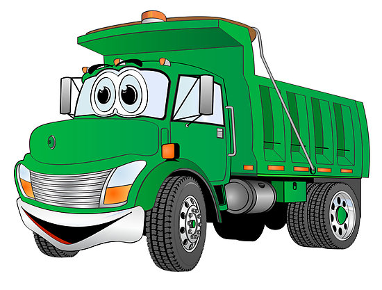 Cartoon dump truck clipart