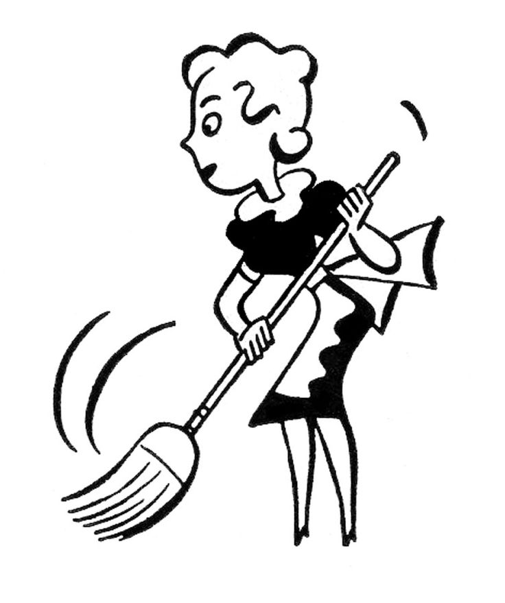 Cleaning maid clipart