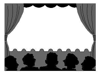 Stage clipart black and white