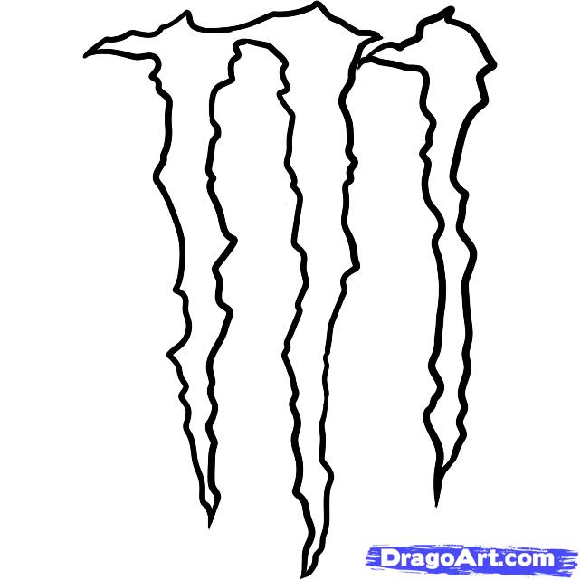 How to Draw Monster Energy Logo, Monster Logo, Step by Step ...