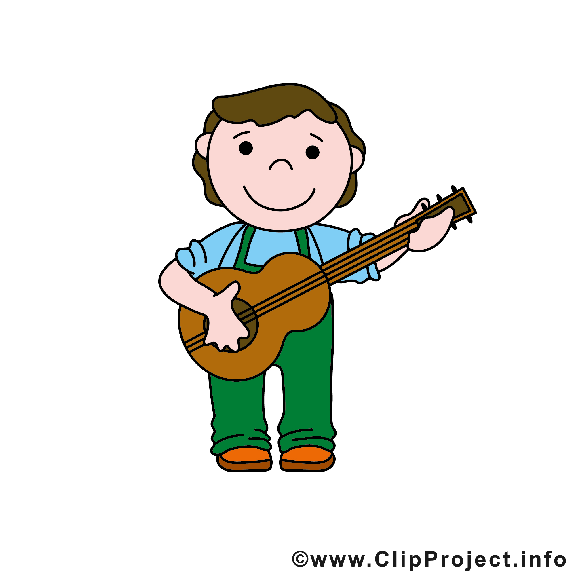Gitarrist, Gitarrespieler Bild Clipart kostenlos