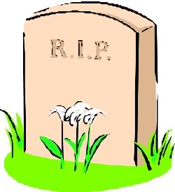 Gravestone with flowers clipart