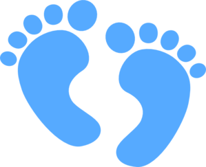 Baby Feet - Blue Clip Art - vector clip art online ...