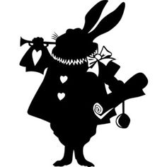 Alice In Wonderland Disney Rabbit Silhouette - ClipArt Best