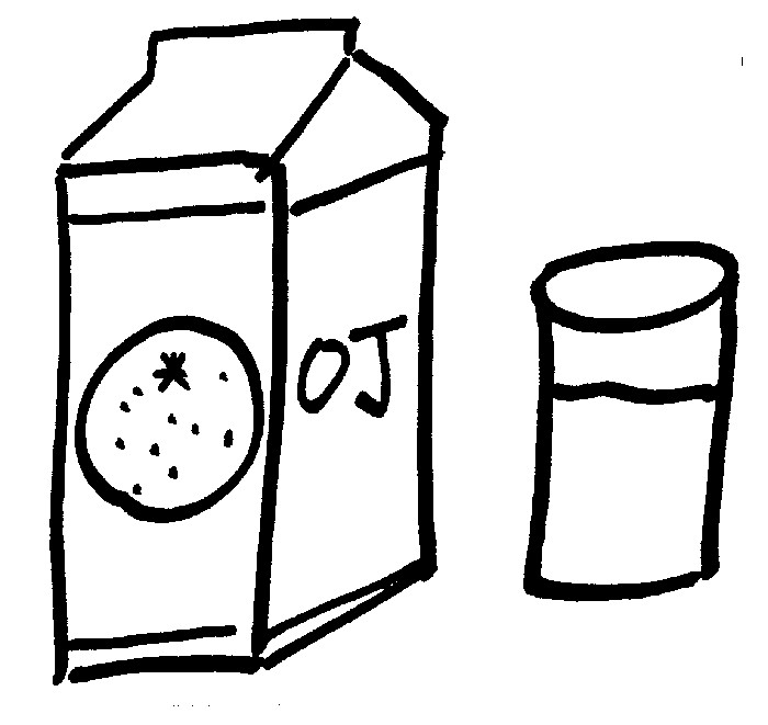 Juice Black And White Clipart