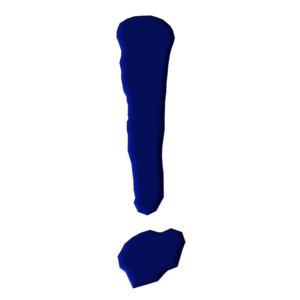 Exclamation mark blue - Point exclamation bleu 3D design | Make ...