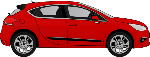 Red Car Clip Art - vector clip art online, royalty ...
