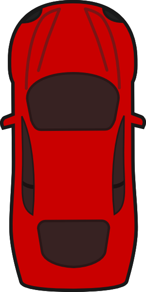 Image of Car Clipart Top View #8567, Red Sports Car Top View Clip ...