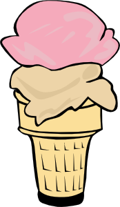 Ice Cream Cone (2 Scoop) clip art Free Vector