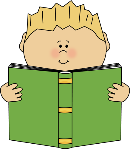 Reading book clipart free