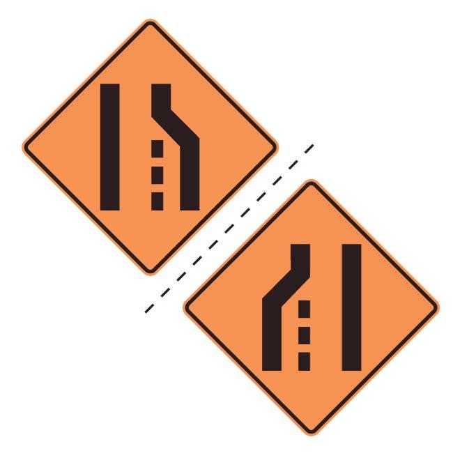 ROAD NARROWS SIGNS - Download at Vectorportal