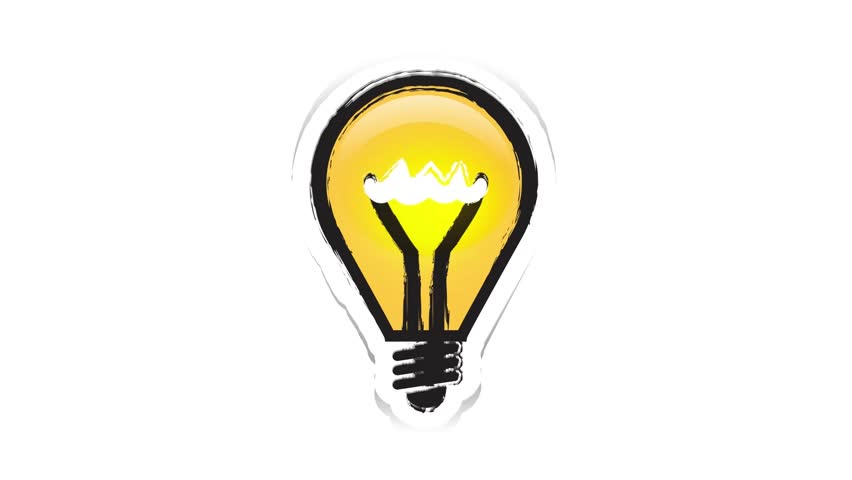 Light Bulb Flashing On And Off. Changing Background. Stock Footage ...