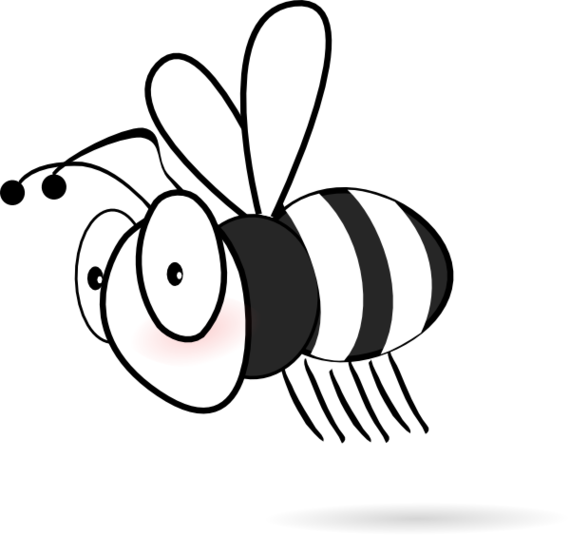 Bee Clipart Black And White - Tumundografico