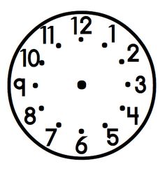 Best Photos of Cute Time Clock Template - Printable Clock Face ...