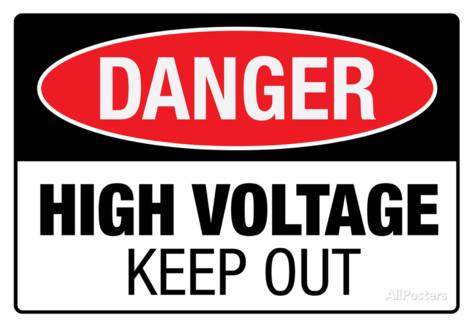 High Voltage Warning Keep Out Sign Poster Posters - by AllPosters.ie