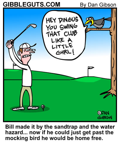 Golf cartoons from Gibbleguts.com