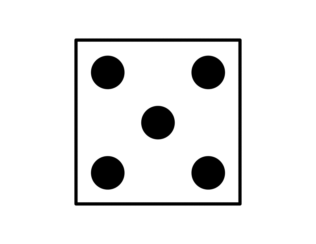 Fives dice clipart