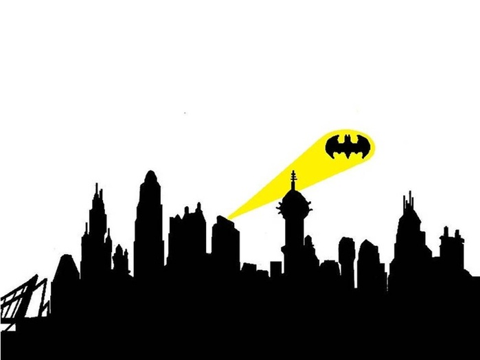 Gotham City Skyline Silhouette Tera Wallpaper Clipart - Free to ...