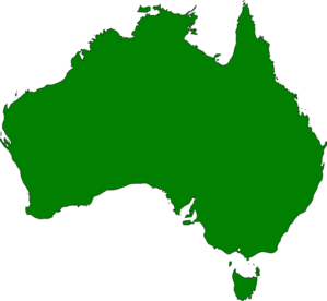 Green Australia Map Clip Art - vector clip art online ...