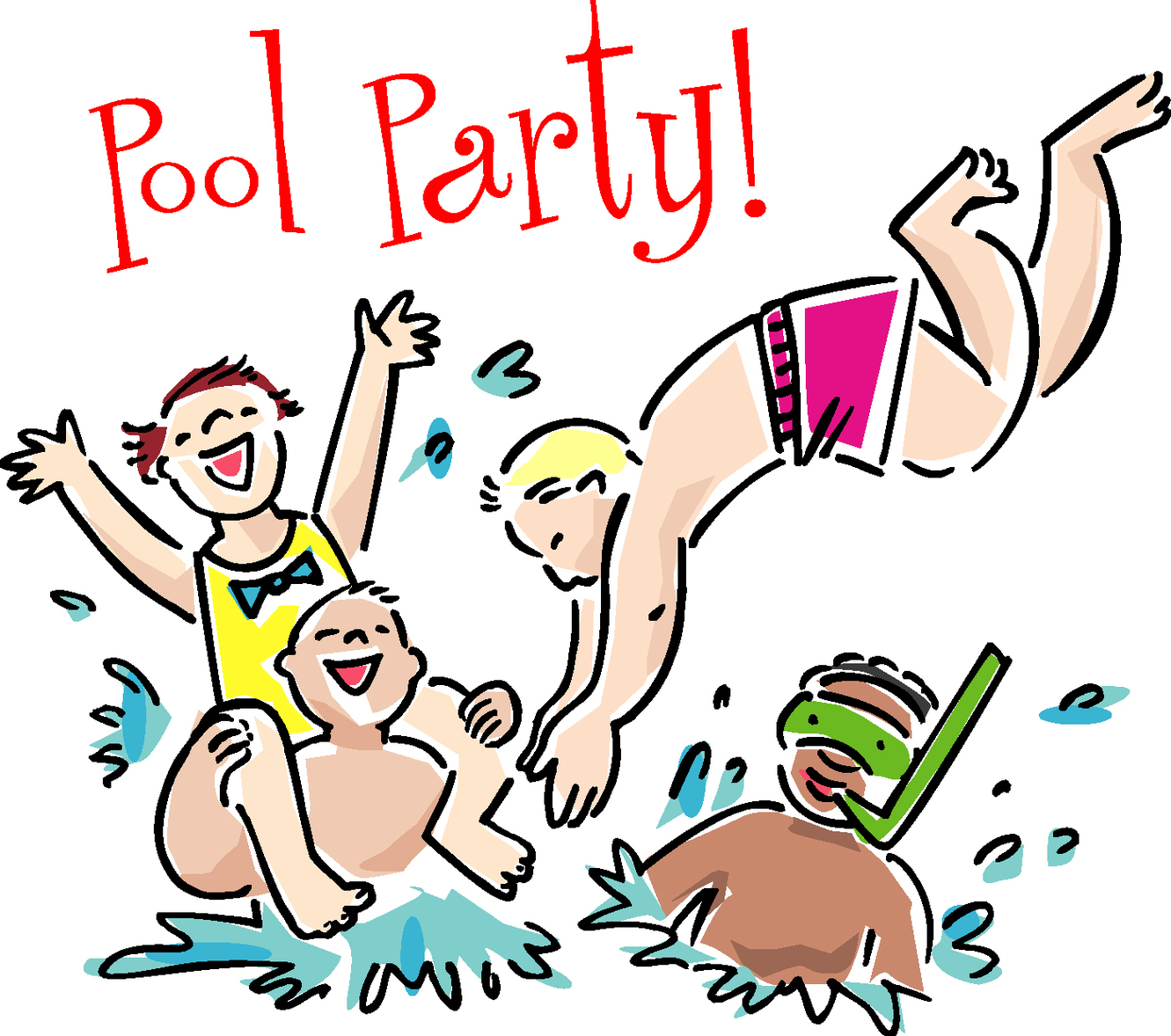 Swimming Pool Party Clip Art - ClipArt Best