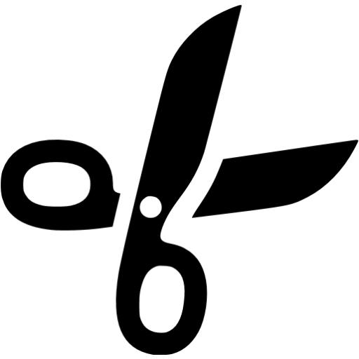 Black scissors 2 icon - Free black scissor icons