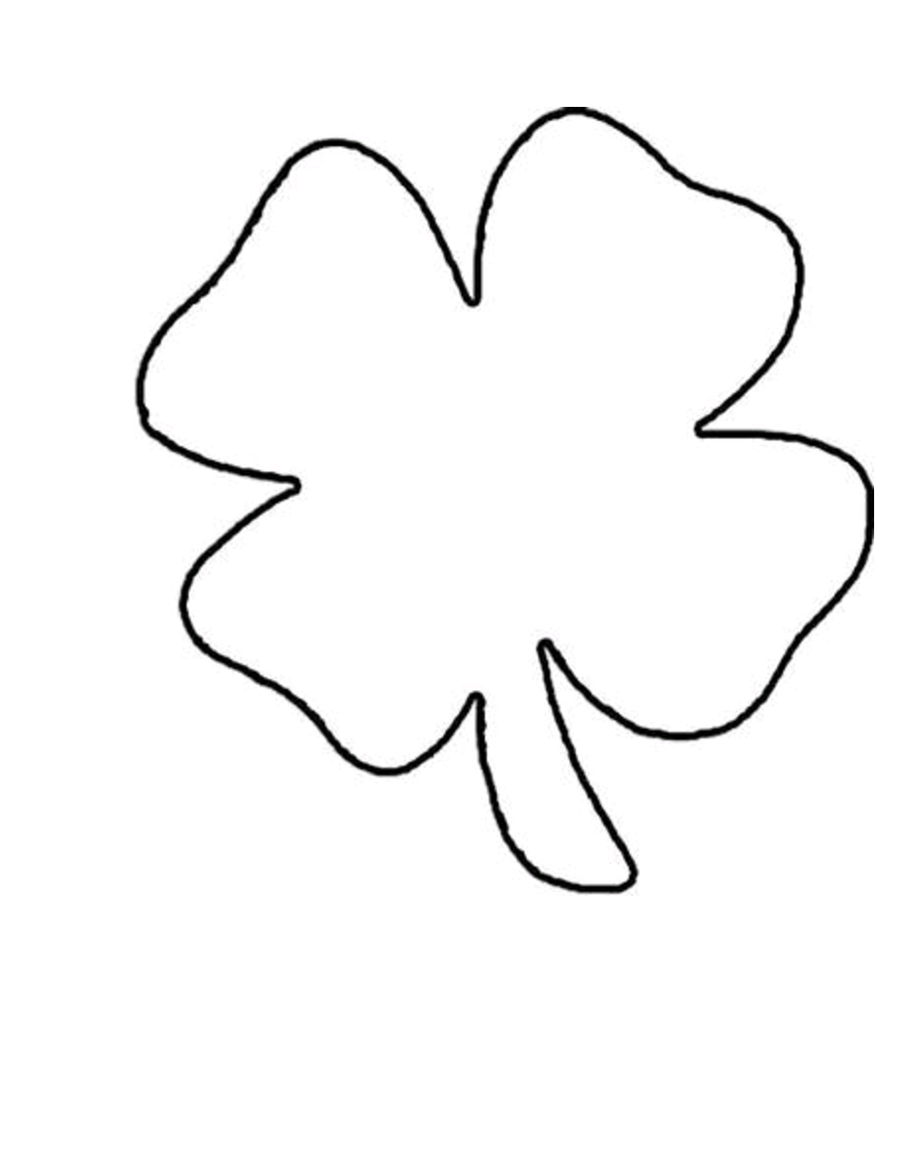 Four Leaf Clover Outline