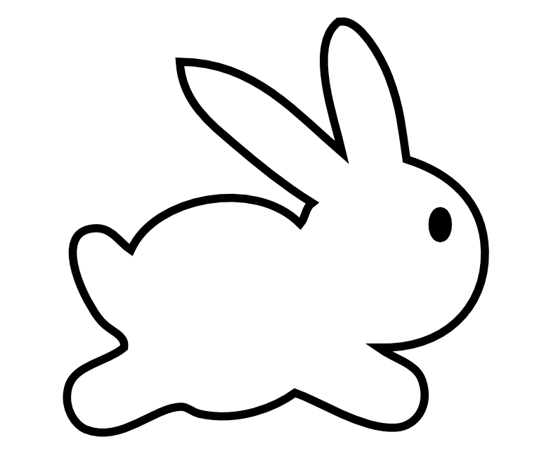 Images of Easter Bunny Outline - Jefney