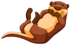 Winter otters clipart