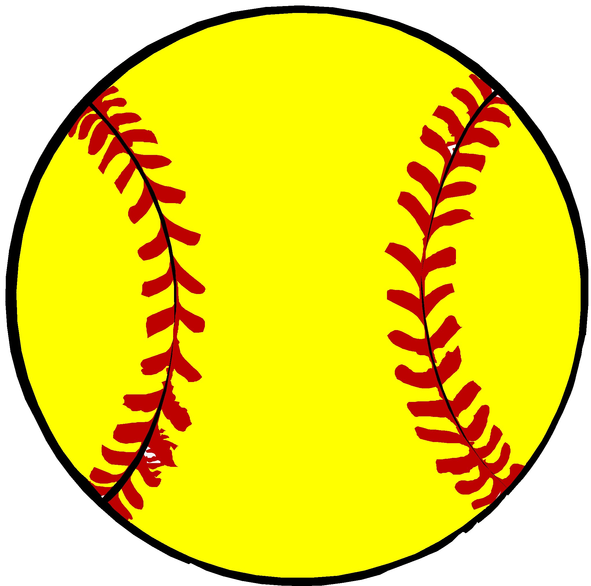 Softball clipart vector