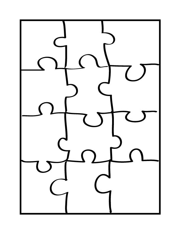 6 Piece Jigsaw Puzzle Template Free