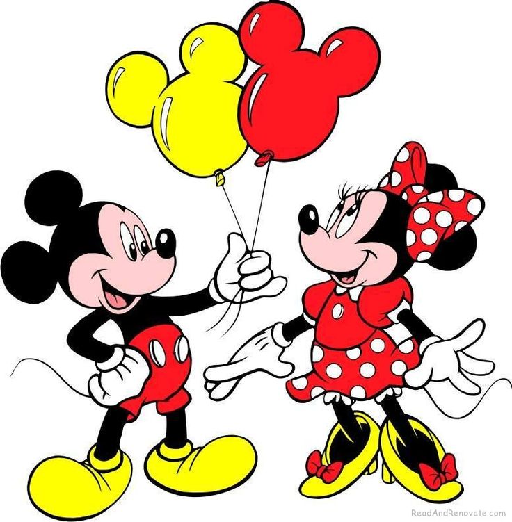 mickey mouse and minnie mouse drawings holding hands