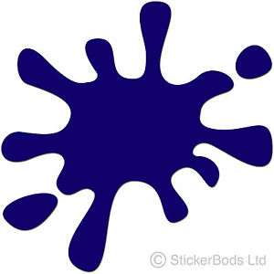 36 DARK BLUE PAINT SPLAT car wall bedroom stickers T1