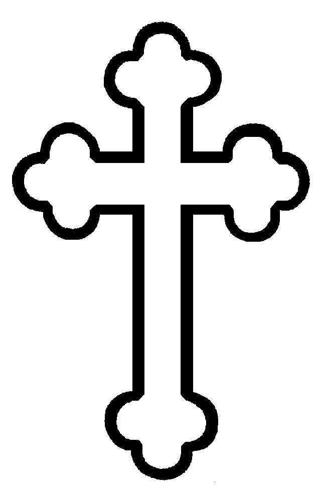 Baptism cross clipart black and white