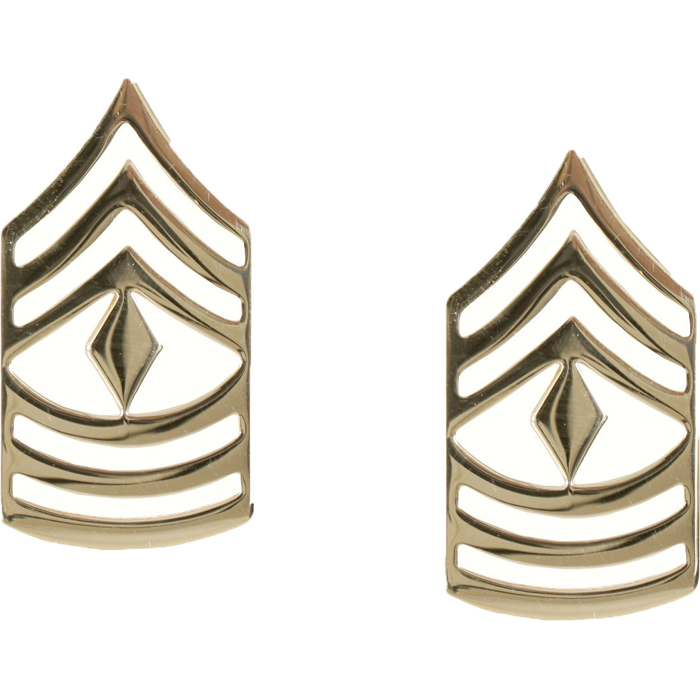 Polished - Military First Sergeant Pin-On Insignia Pair 1SG - Army ...