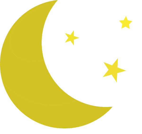 Yellow Crescent Moon Clipart