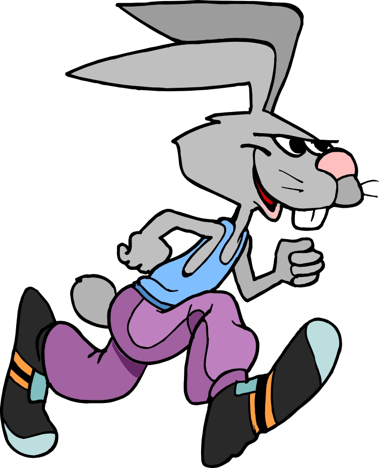 Running rabbit clipart