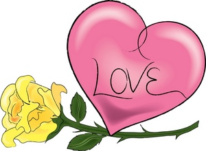 Love heart rose clipart - ClipartFox