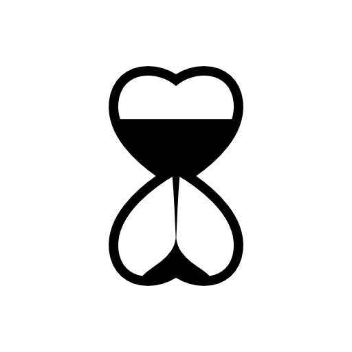 heart shaped hourglass icon – Free Icons Download