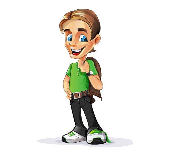 674 views Cute Boy Vector Character - Vector Characters