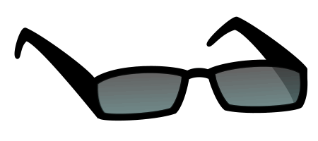 Drawing cartoon sunglasses