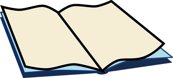Blank open book clipart